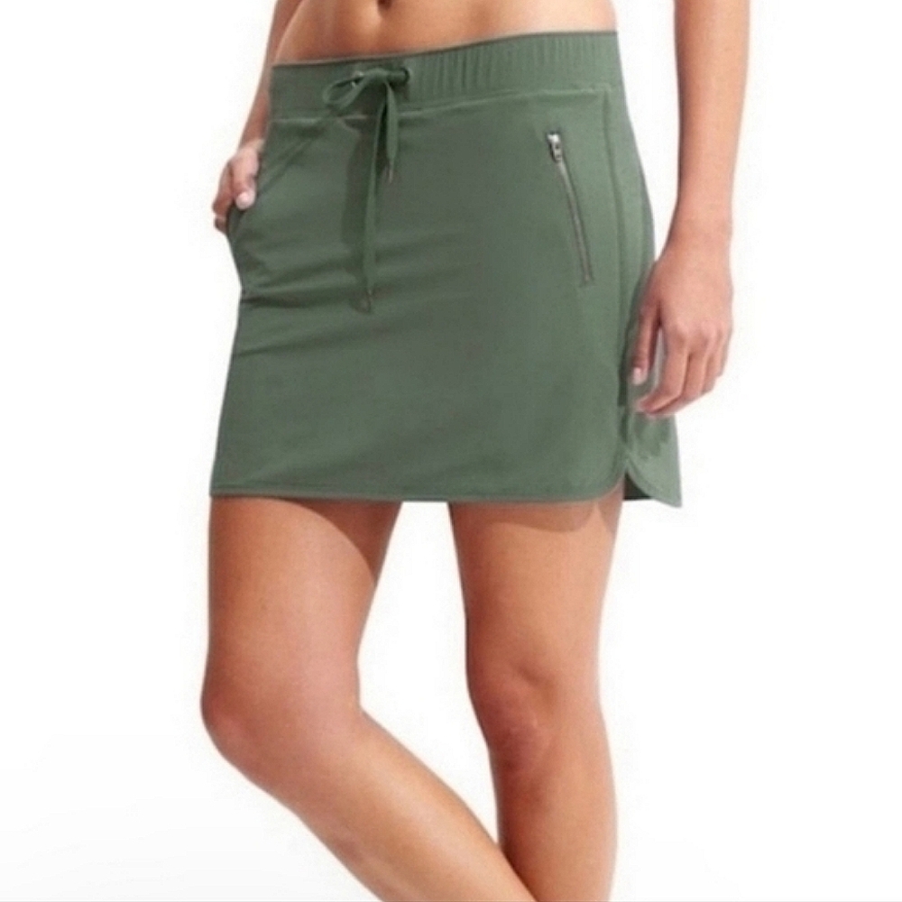 Athleta Olive Green Drawstring Skort - Picture 2 of 15